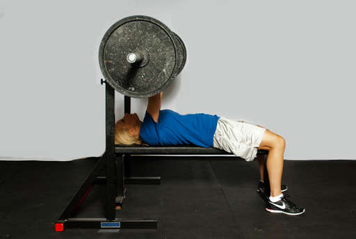 Continue to push the weight up until your arms are completely straight, returning to <2/position 2>.